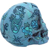 Aqua Blue Traditional, Tribal Tattoo Fund Skull | Gothic Giftware - Alternative, Fantasy and Gothic Gifts