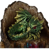 Arboreal Hatchling Green Dragon in Tree Trunk Light Up Figurine | Gothic Giftware - Alternative, Fantasy and Gothic Gifts