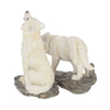 Before the Chase White Wolf Figure Set of 2 9.8cm | Gothic Giftware - Alternative, Fantasy and Gothic Gifts
