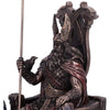 Bronze Odin All Father Wolves and Throne Figurine | Gothic Giftware - Alternative, Fantasy and Gothic Gifts