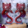 Dragons Devotion Twin Dragon Heart Set of Two Goblets | Gothic Giftware - Alternative, Fantasy and Gothic Gifts