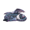 Dream a Little Dream Blue Dragon and Hatchling Sleeping Figurine | Gothic Giftware - Alternative, Fantasy and Gothic Gifts