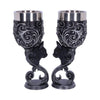 Familiars Love Twin Cat Heart Set of Two Goblets | Gothic Giftware - Alternative, Fantasy and Gothic Gifts