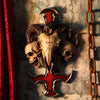 James Ryman Devils Cross Ram's Skull Petrine Cross Wall Plaque | Gothic Giftware - Alternative, Fantasy and Gothic Gifts