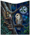 Lisa Parker Fairy Tales Owl and Fairy Blanket | Gothic Giftware - Alternative, Fantasy and Gothic Gifts