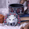 Lisa Parker Guardian of the Fall White Autumn Wolf Trinket Box | Gothic Giftware - Alternative, Fantasy and Gothic Gifts