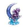 Metallic Purple Crescent Creature Moon Dragon Figurine | Gothic Giftware - Alternative, Fantasy and Gothic Gifts