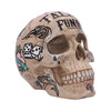 Natural Bone Coloured Traditional, Tribal Tattoo Fund Skull | Gothic Giftware - Alternative, Fantasy and Gothic Gifts