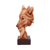 Natural Protection Wolf Mother and Cub Wood Effect Bust | Gothic Giftware - Alternative, Fantasy and Gothic Gifts