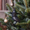 Owlocen Black Witch Owl Hanging Decorative Ornament 12cm | Gothic Giftware - Alternative, Fantasy and Gothic Gifts