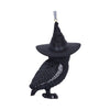 Owlocen Black Witch Owl Hanging Decorative Ornament 12cm | Gothic Giftware - Alternative, Fantasy and Gothic Gifts