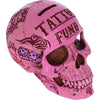 Pink Traditional Tribal Tattoo Fund Skull Money Box | Gothic Giftware - Alternative, Fantasy and Gothic Gifts