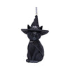 Purrah Black Witch Cat Hanging Decorative Ornament 11.5cm | Gothic Giftware - Alternative, Fantasy and Gothic Gifts
