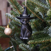 Purrah Black Witch Cat Hanging Decorative Ornament 11.5cm | Gothic Giftware - Alternative, Fantasy and Gothic Gifts
