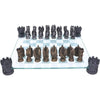 Raised Fantasy Kingdom Of The Dragon Chess Set With Corner Towers 43cm | Gothic Giftware - Alternative, Fantasy and Gothic Gifts