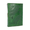 Real Leather Greenman Green Embossed Journal with Lock | Gothic Giftware - Alternative, Fantasy and Gothic Gifts