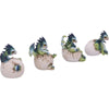 Set of Four Hatchlings Emergence Dragonling Hatching from Egg Figurine | Gothic Giftware - Alternative, Fantasy and Gothic Gifts