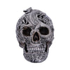 Silver Cranial Drakos Engraved Dragon Skull Ornament | Gothic Giftware - Alternative, Fantasy and Gothic Gifts