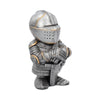 Sir Fightalot Silver Knight Figurine 11cm | Gothic Giftware - Alternative, Fantasy and Gothic Gifts