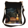 Witching Hour Fantasy Witch Cat Shoulder Bag by Lisa Parker