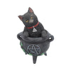 Smudge Black Cat Caludron Figurine Wiccan Witch Gothic Ornament | Gothic Giftware - Alternative, Fantasy and Gothic Gifts