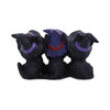 Three Wise Black Cats See No Hear No Speak No Evil Familiar Figurine | Gothic Giftware - Alternative, Fantasy and Gothic Gifts