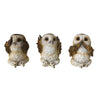Three Wise Brown Owls 7.5cm | Gothic Giftware - Alternative, Fantasy and Gothic Gifts