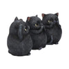 Three Wise Fat Cat Figurines 8.5cm - 3 Wise Cute Cats | Gothic Giftware - Alternative, Fantasy and Gothic Gifts