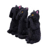 Three Wise Felines Black Cat Figures | Gothic Giftware - Alternative, Fantasy and Gothic Gifts
