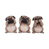 Three Wise Pugs Dog Ornaments | Gothic Giftware - Alternative, Fantasy and Gothic Gifts
