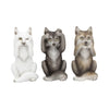 Three Wise Wolves Figurines 10cm | Gothic Giftware - Alternative, Fantasy and Gothic Gifts
