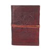 Tree Of Life Bound Red Leather Embossed Journal 18 x 25cm | Gothic Giftware - Alternative, Fantasy and Gothic Gifts