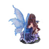Violet Fairy with her Butterfly Azure 14cm | Gothic Giftware - Alternative, Fantasy and Gothic Gifts
