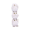 Wisest Totem Three Wise White Owls Ornament | Gothic Giftware - Alternative, Fantasy and Gothic Gifts