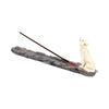 Wolf Call IHowling White Wolf Incense Holder 27.8cm | Gothic Giftware - Alternative, Fantasy and Gothic Gifts